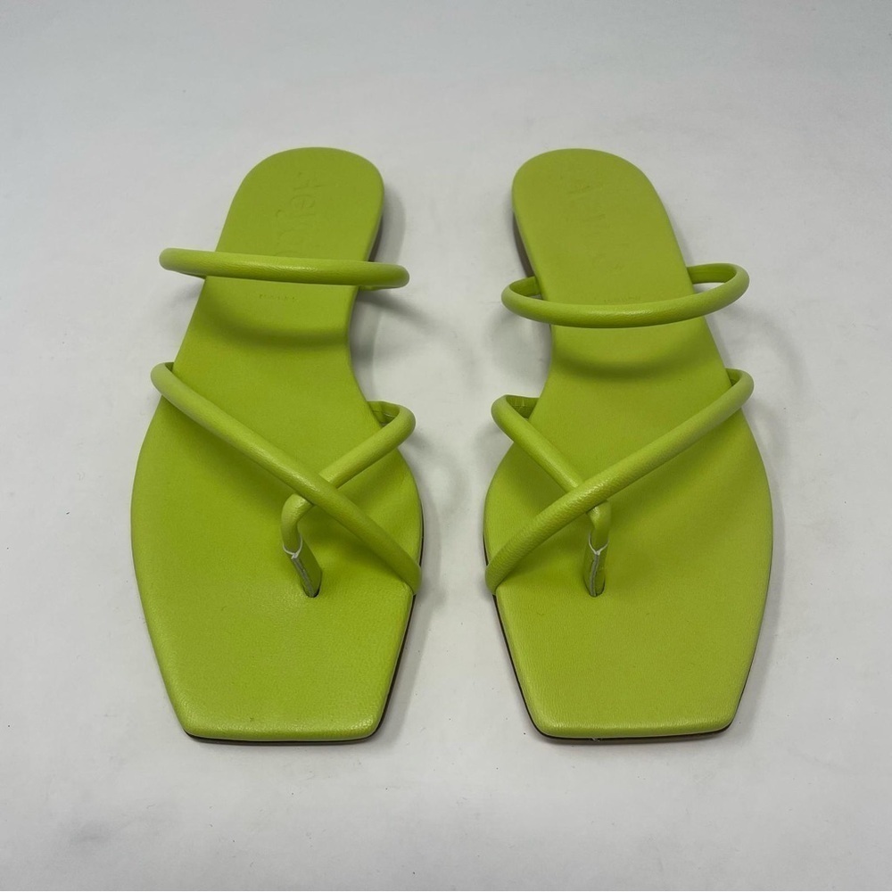 Aeyde Mina Strappy Leather Slide Sandals in Green - NWT - Picture 2 of 11